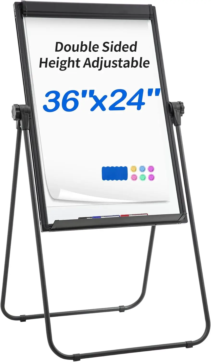 Double Sided Magnetic Whiteboard Easel 36x24 Adjustable Height with Flipchart Pad for Office Classroom
Double Sided Magnetic Whiteboard Easel 36x24 Adjustable Height with Flipchart Pad for Office Classroom