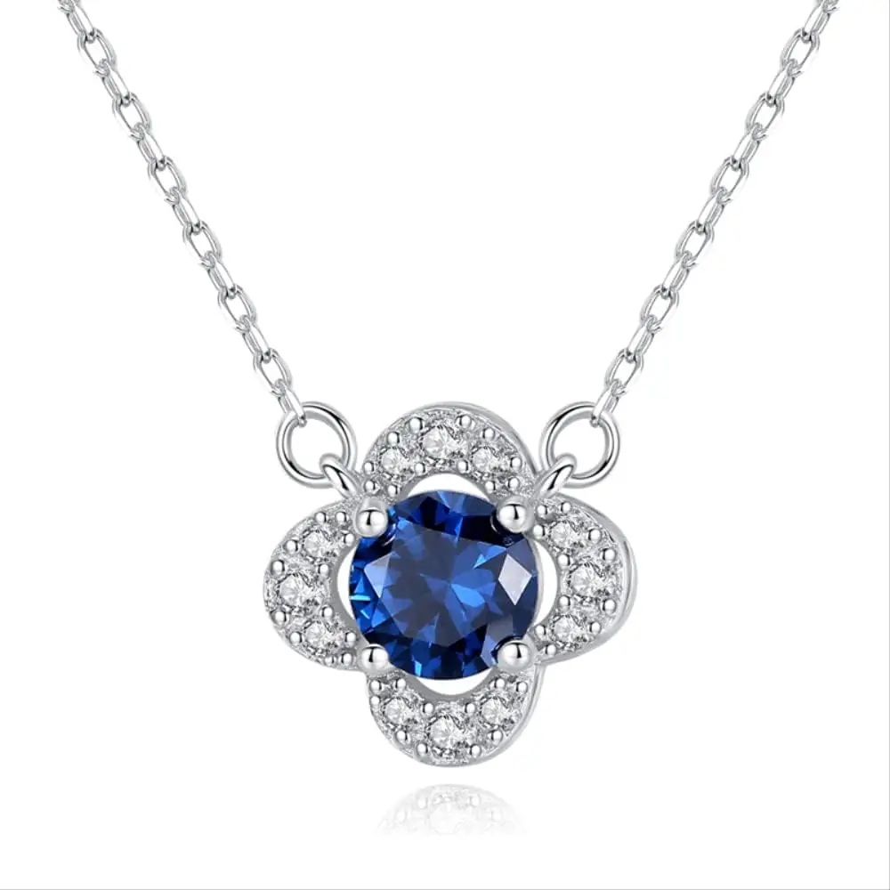 Sapphire Pendant Necklace for Women, Elegant Clavicle Chain Jewelry
Sapphire Pendant Necklace for Women, Elegant Clavicle Chain Jewelry