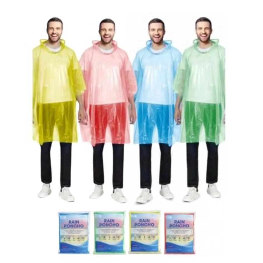 Compact and Disposable Rain Ponchos for Men and Women
Compact and Disposable Rain Ponchos for Men and Women