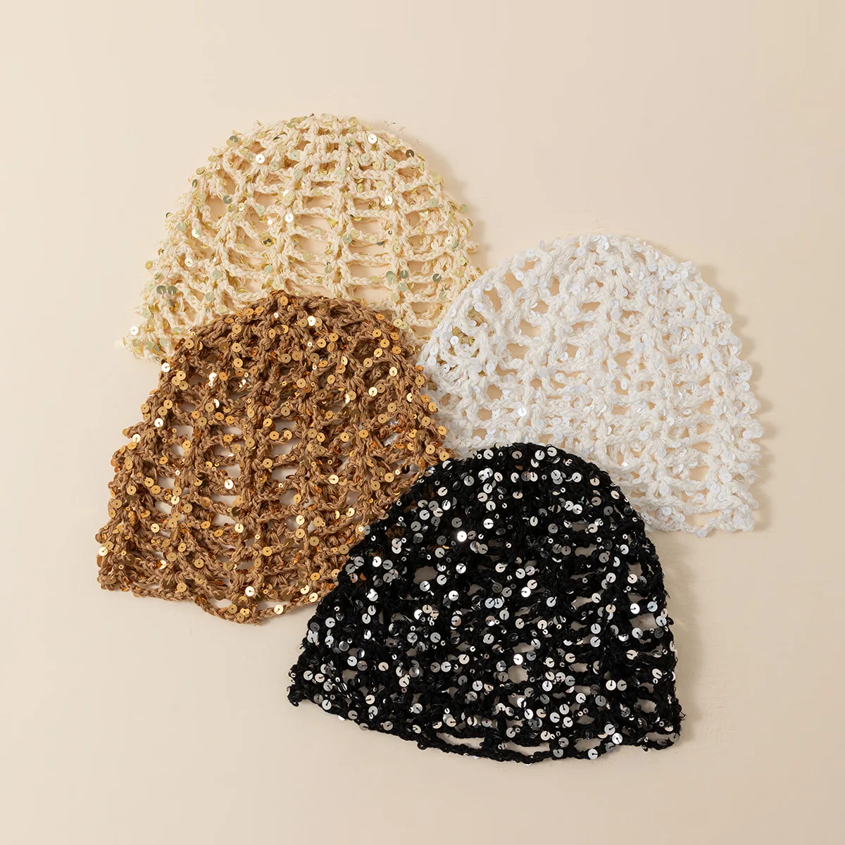 Designer Shiny Cold Cool Street Sequined Knit Hat Spring Summer Girl Glitter Fashion Knitted Bag Head Beanie Hat
Designer Shiny Cold Cool Street Sequined Knit Hat Spring Summer Girl Glitter Fashion Knitted Bag Head Beanie Hat