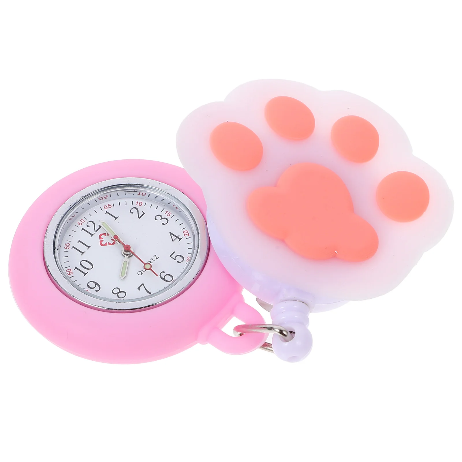 Nurse Watch Pocket Clip Badge Silica Gel Clock Paws Fob Chain Quartz Luminous Watches for Students Gifts Purple Cat
Nurse Watch Pocket Clip Badge Silica Gel Clock Paws Fob Chain Quartz Luminous Watches for Students Gifts Purple Cat
