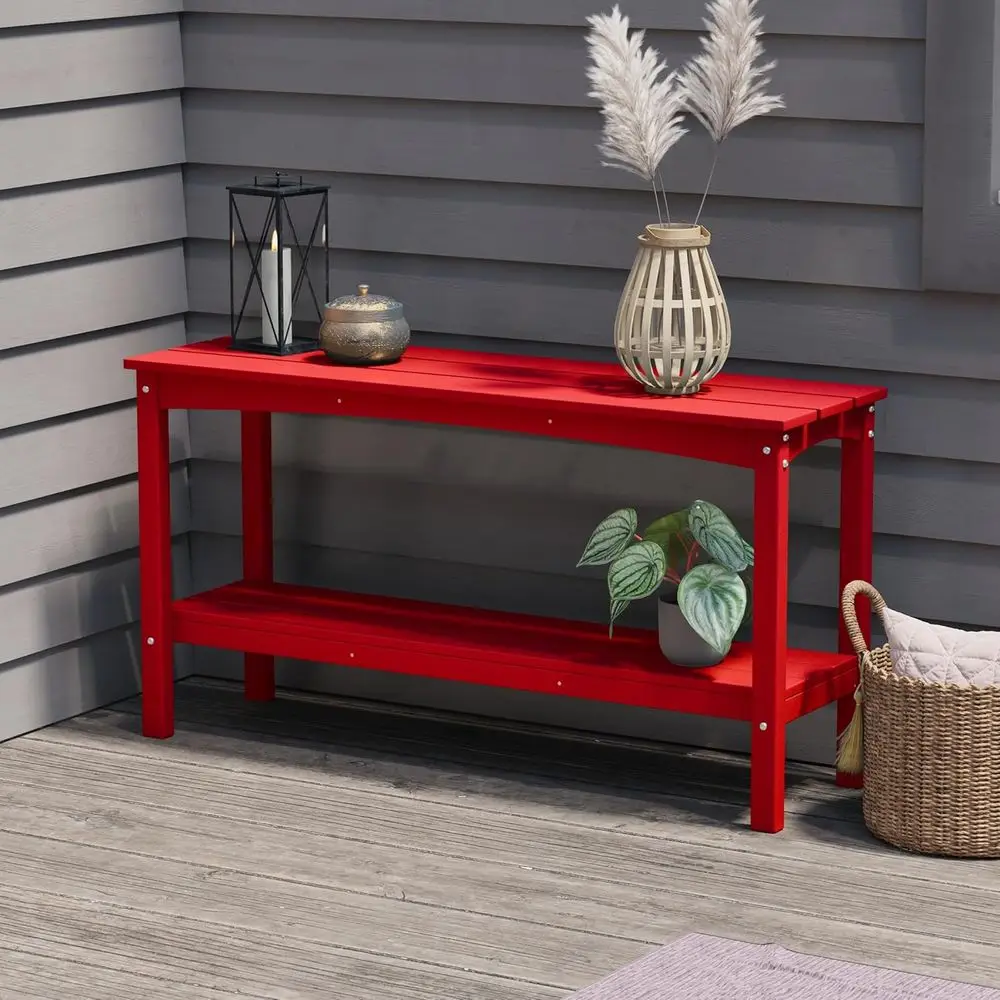 Outdoor 55 Multi-Function Storage Cabinet with 2 Shelves, Red Patio TV Stand and Side Tables
Outdoor 55 Multi-Function Storage Cabinet with 2 Shelves, Red Patio TV Stand and Side Tables