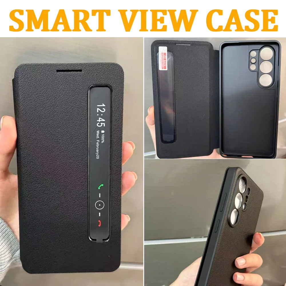 Flip Cover for Samsung Galaxy S26 S25 S24 Ultra A57 Window View Flip-free Answer Intelligent Call Smart Leather Case
Flip Cover for Samsung Galaxy S26 S25 S24 Ultra A57 Window View Flip-free Answer Intelligent Call Smart Leather Case