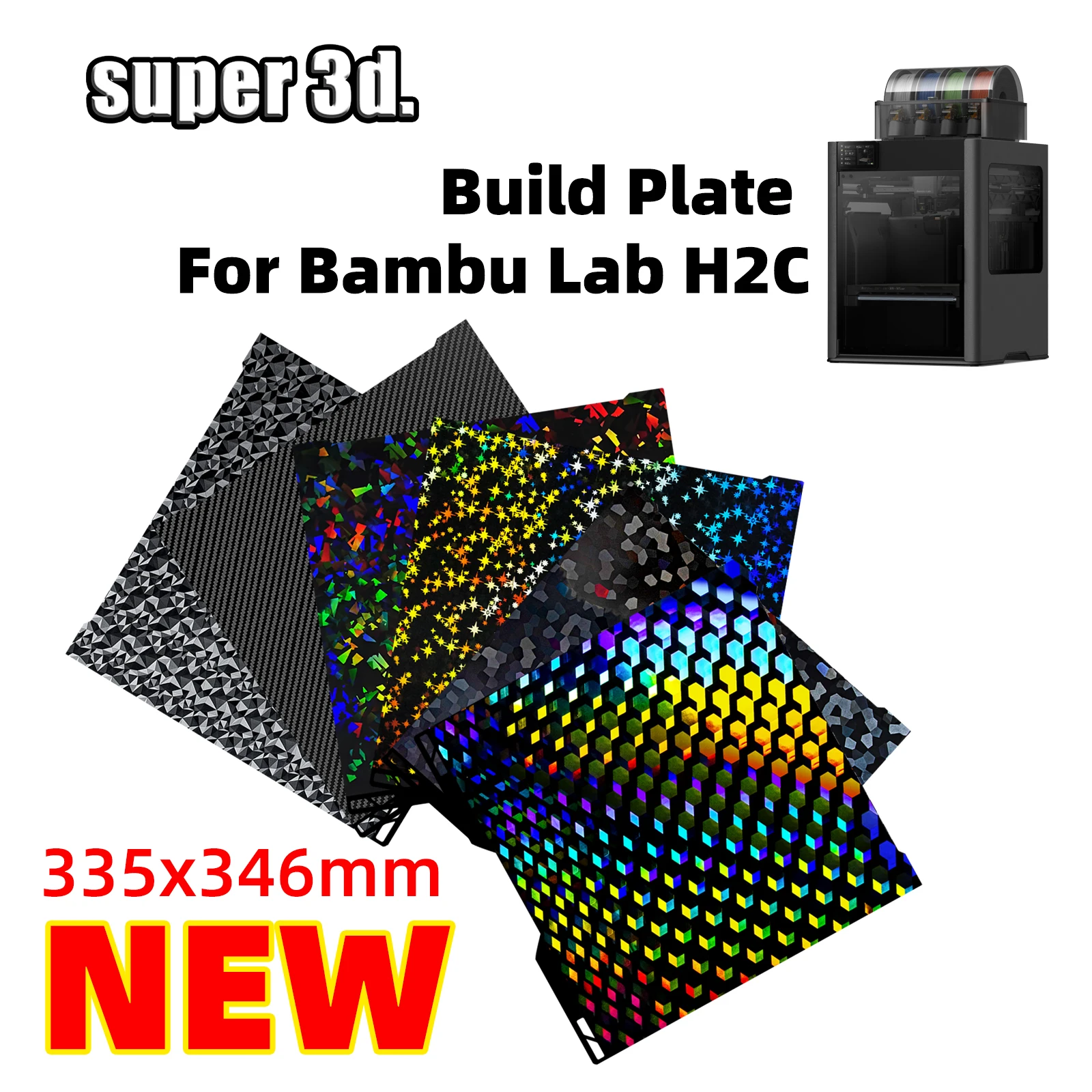 H2C Build Plate for Bambu Lab Smooth Sheet PEO A2L Plate for Bambulab H2C Bamboo Lab Accessories 3D Printer Heatbed Build Plate
H2C Build Plate for Bambu Lab Smooth Sheet PEO A2L Plate for Bambulab H2C Bamboo Lab Accessories 3D Printer Heatbed Build Plate