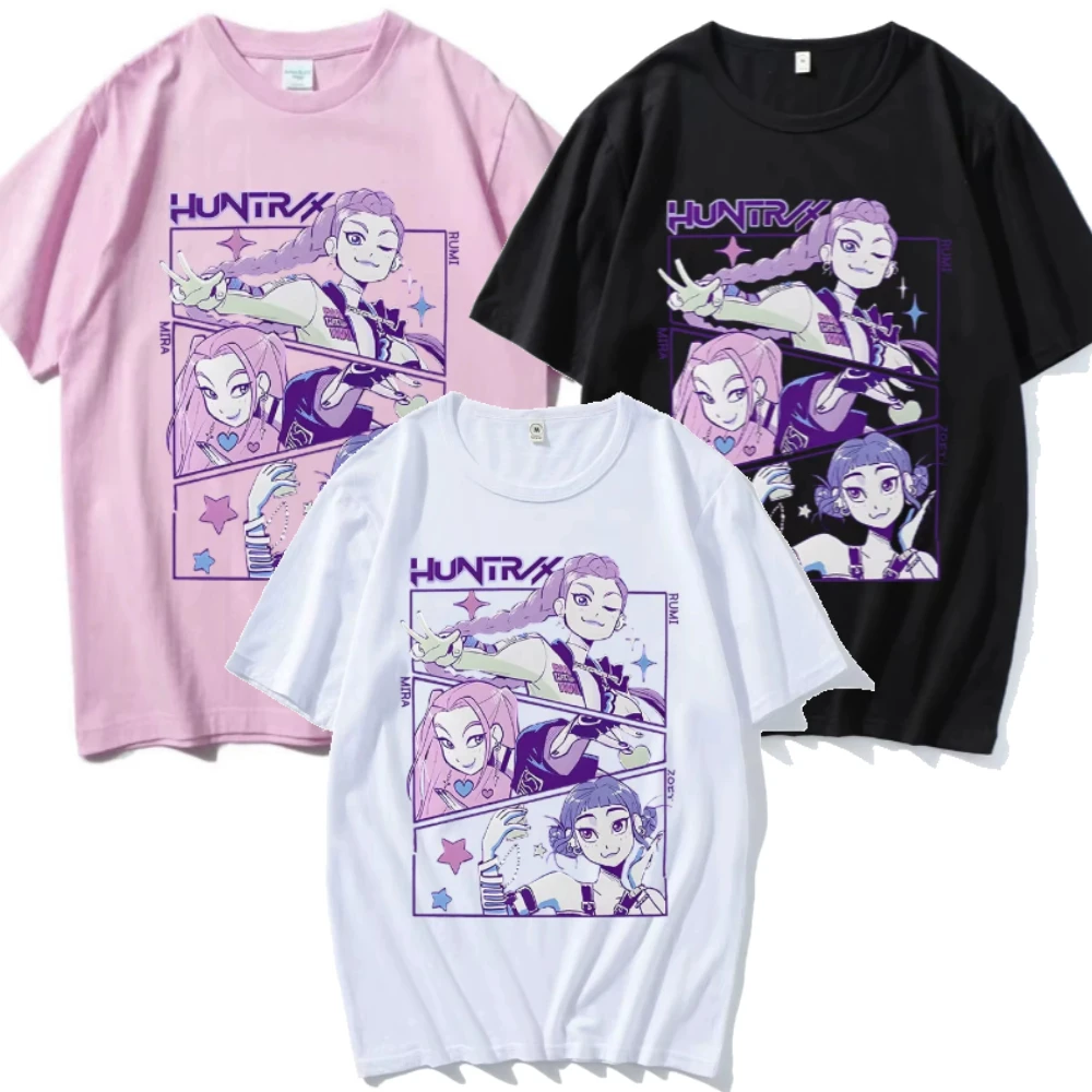Kpop Fantasy Warrior Cosplay Summer Short Sleeve Tee Cute Graphic Print Luna Hana Sora Casual T-shirt for Women/Men
Kpop Fantasy Warrior Cosplay Summer Short Sleeve Tee Cute Graphic Print Luna Hana Sora Casual T-shirt for Women/Men