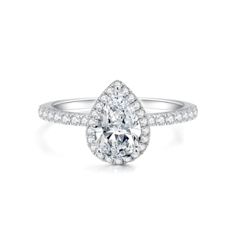 IMOLOVE Solitaire Engagement Rings for Women Halo Ring Promise Rings for her Sterling Silver plated with 18K White Gold Rings f
IMOLOVE Solitaire Engagement Rings for Women Halo Ring Promise Rings for her Sterling Silver plated with 18K White Gold Rings f
