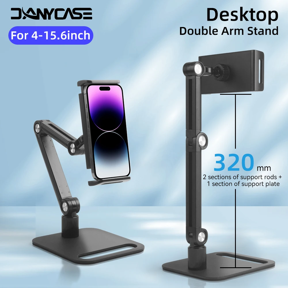 Long Arm Aluminum Alloy Tablet Stand Adjustable Folding iPad Stand Ergonomic 360°Rotatable Tablet and Phone Clamp Mount Holder
Long Arm Aluminum Alloy Tablet Stand Adjustable Folding iPad Stand Ergonomic 360°Rotatable Tablet and Phone Clamp Mount Holder