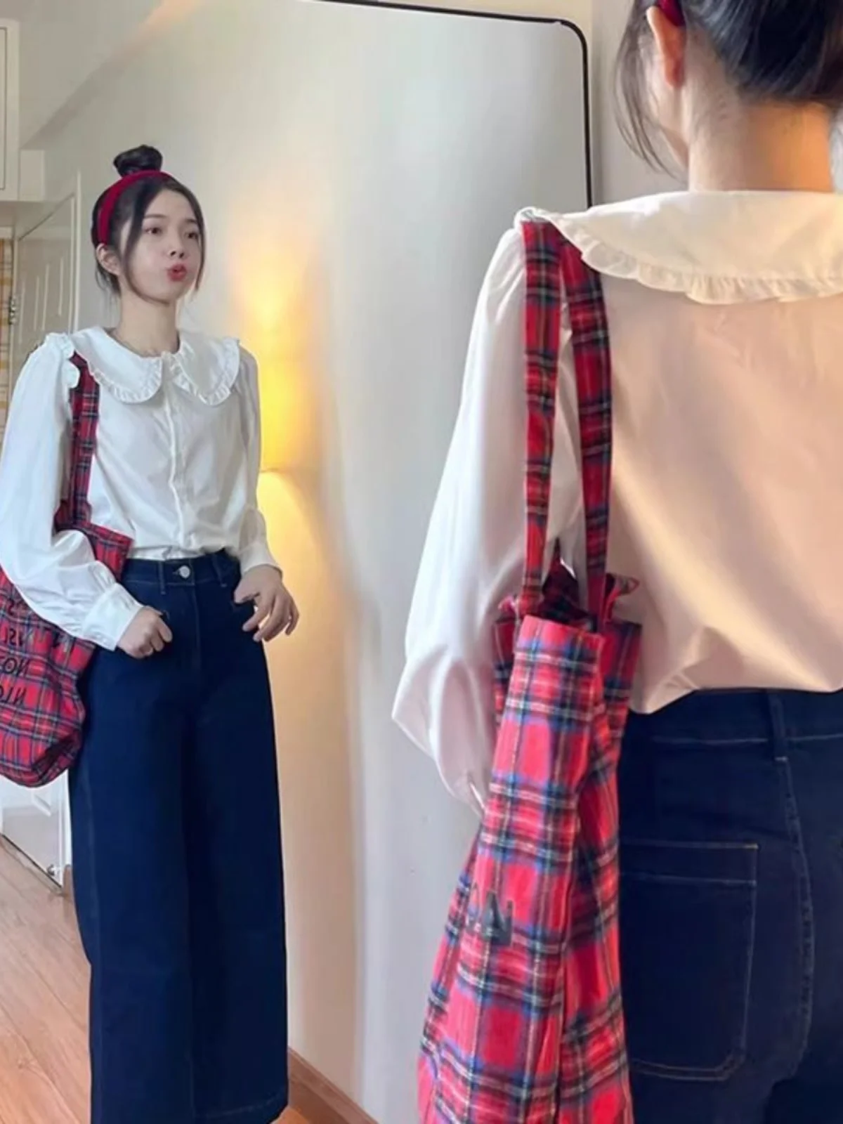 Elegant White Long Sleeve Doll Collar Shirt for Women Princess Style Sweet Fashion Spring Season Casual Loose Fit Top
Elegant White Long Sleeve Doll Collar Shirt for Women Princess Style Sweet Fashion Spring Season Casual Loose Fit Top