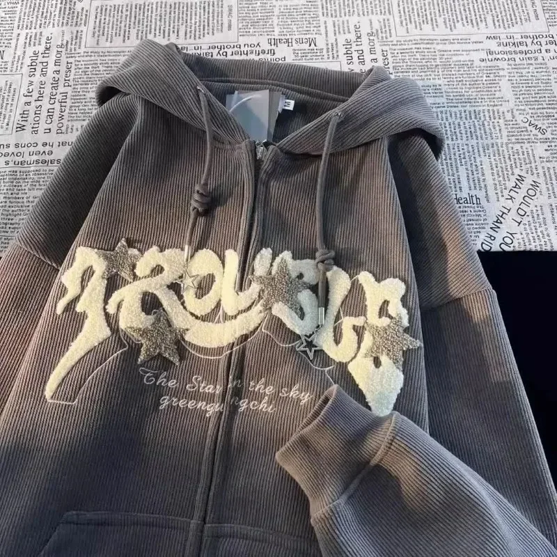 Autumn Winter Korean Vintage Embroidery Hoodies Men Zipper Long Sleeve Oversized Jacket Coat Harajuku Casual Hooded Sweatshirt
Autumn Winter Korean Vintage Embroidery Hoodies Men Zipper Long Sleeve Oversized Jacket Coat Harajuku Casual Hooded Sweatshirt