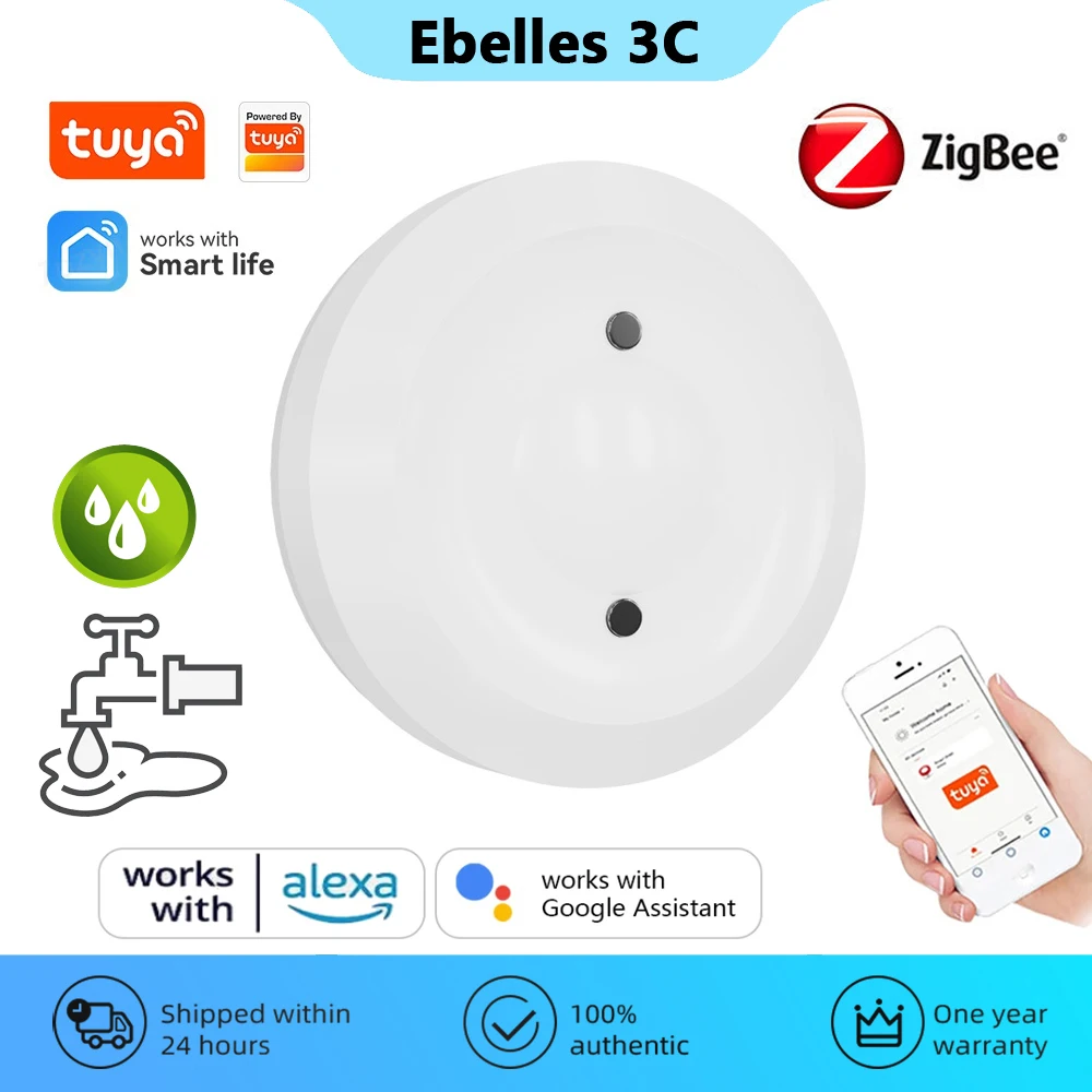 Tuya ZigBee Water Leakage Sensor Smart Home Automation Water Immersion Sensor Alarm SmartLife APP Monitoring Security Protection
Tuya ZigBee Water Leakage Sensor Smart Home Automation Water Immersion Sensor Alarm SmartLife APP Monitoring Security Protection