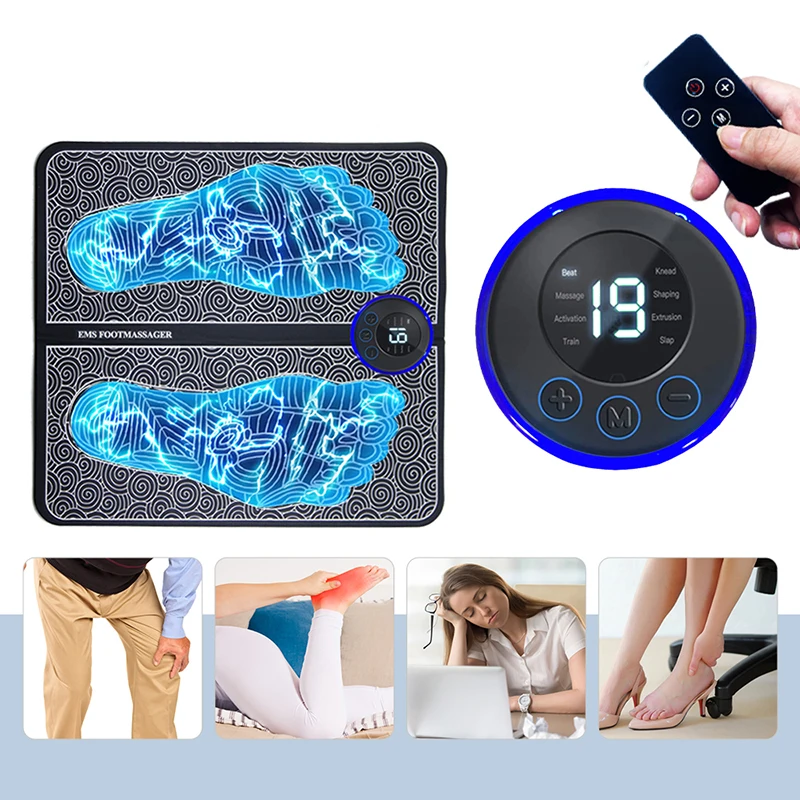 EMS Remote Foot Massager Rechargeable Massage Mat Foot Relaxation Pads Electric Foot Massage Tool To Relieve Sore Feet Fitness
EMS Remote Foot Massager Rechargeable Massage Mat Foot Relaxation Pads Electric Foot Massage Tool To Relieve Sore Feet Fitness