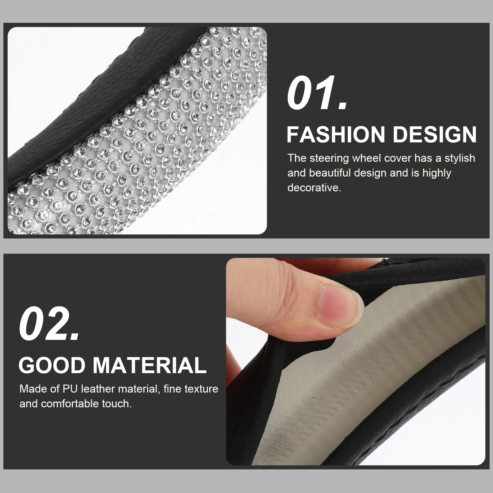 Anti-Slip Steering Wheel Cover for Women Car Accessories U-Shaped Rhinestone Wrap Durable Comfortable Lightweight Easy
Anti-Slip Steering Wheel Cover for Women Car Accessories U-Shaped Rhinestone Wrap Durable Comfortable Lightweight Easy