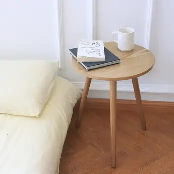소형 원형 엔드 테이블 탈착식 미니 책상, 나무 커피 사이드 테이블, 거실 가구, 소파 침대 옆 원형 테이블, 침실 홈