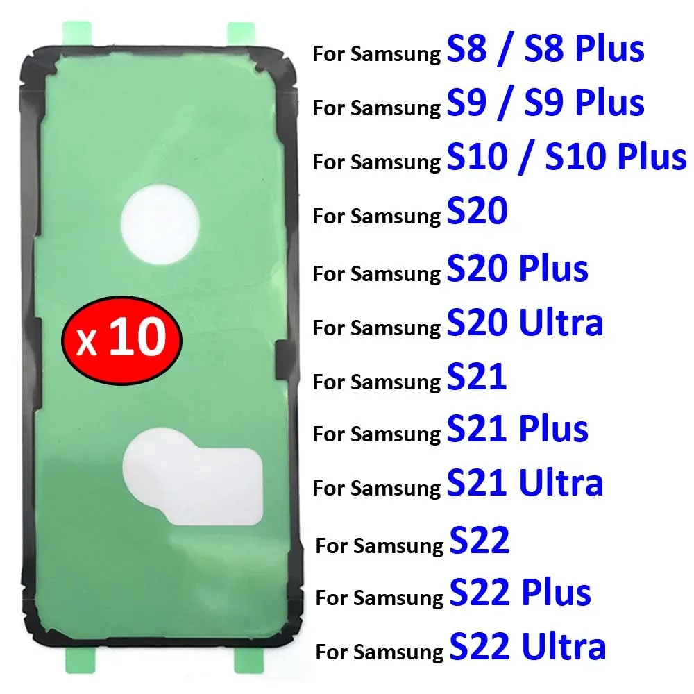 10Pcs, Back Battery Cover Door sticker Adhesive Tape Waterproof For Samsung S8 S9 S10 S20 S21 S22 Plus Ultra Fe
10Pcs, Back Battery Cover Door sticker Adhesive Tape Waterproof For Samsung S8 S9 S10 S20 S21 S22 Plus Ultra Fe