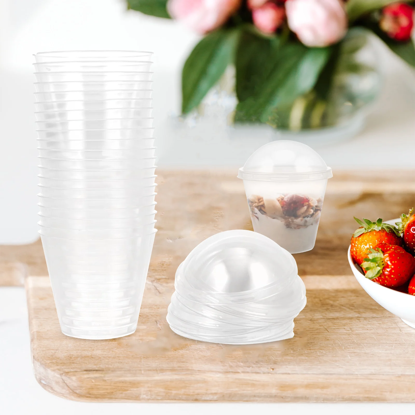 20 Sets Dessert Cups Disposable Clear Cake Cups for Mousse Pudding Jelly Yogurt Salad Food Display Party Buffet
20 Sets Dessert Cups Disposable Clear Cake Cups for Mousse Pudding Jelly Yogurt Salad Food Display Party Buffet