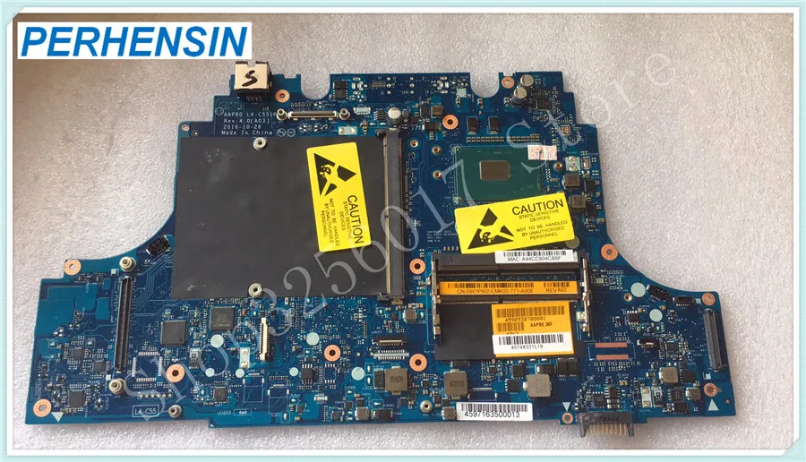 For DELL For Precision 17 7710 Laptop Motherboard W7PW2 with i7-6920HQ LA-C551P 0W7PW2 CN-0W7PW2 100% WORK PERFECTLY
For DELL For Precision 17 7710 Laptop Motherboard W7PW2 with i7-6920HQ LA-C551P 0W7PW2 CN-0W7PW2 100% WORK PERFECTLY