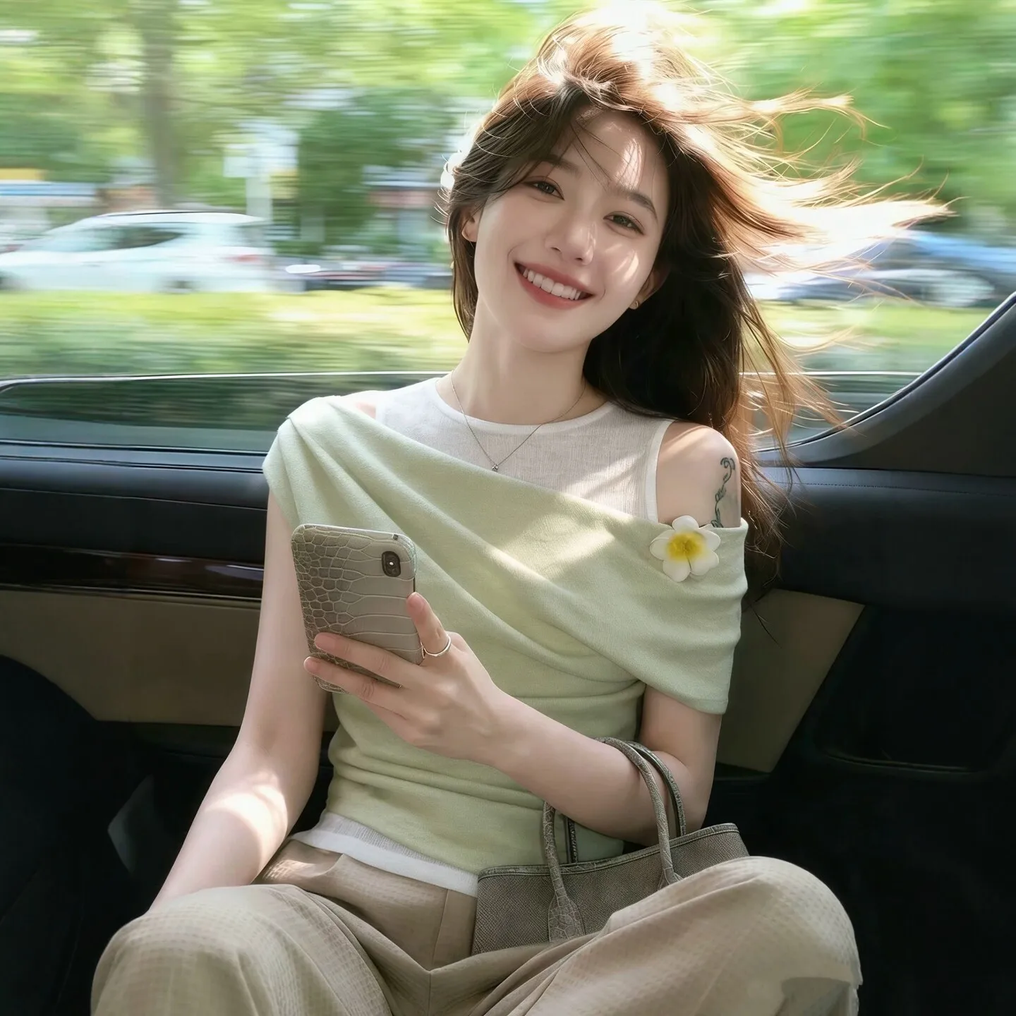 Green Knitted Short Sleeve One Shoulder Women's Slim Fit Style Fashionable Casual Top Korean Style Commute Fashion
Green Knitted Short Sleeve One Shoulder Women's Slim Fit Style Fashionable Casual Top Korean Style Commute Fashion