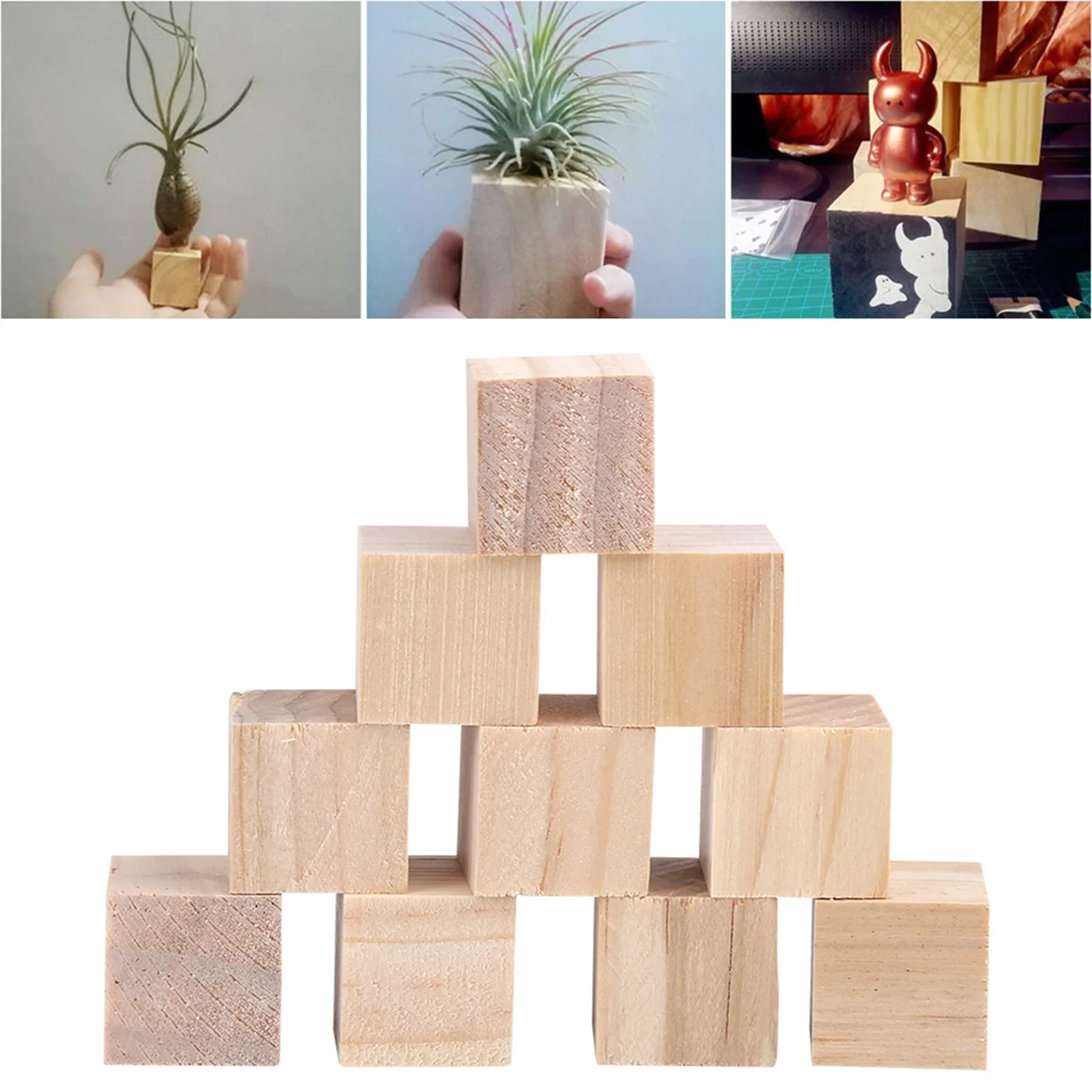 Natural Square Wooden Blocks Cubes For DIY Crafts Handmade Woodcrafts Toy Home Decoration
Natural Square Wooden Blocks Cubes For DIY Crafts Handmade Woodcrafts Toy Home Decoration