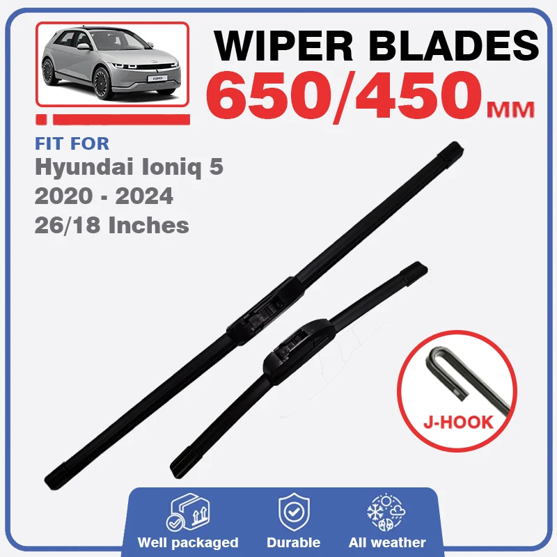 For Hyundai Ioniq 5 2016 - 2024 Front Windshield Wiper Blades PHEV Hybrid EV 2020 2021 2022 Windows Windscreen HD Brushes Refill 
For Hyundai Ioniq 5 2016 - 2024 Front Windshield Wiper Blades PHEV Hybrid EV 2020 2021 2022 Windows Windscreen HD Brushes Refill