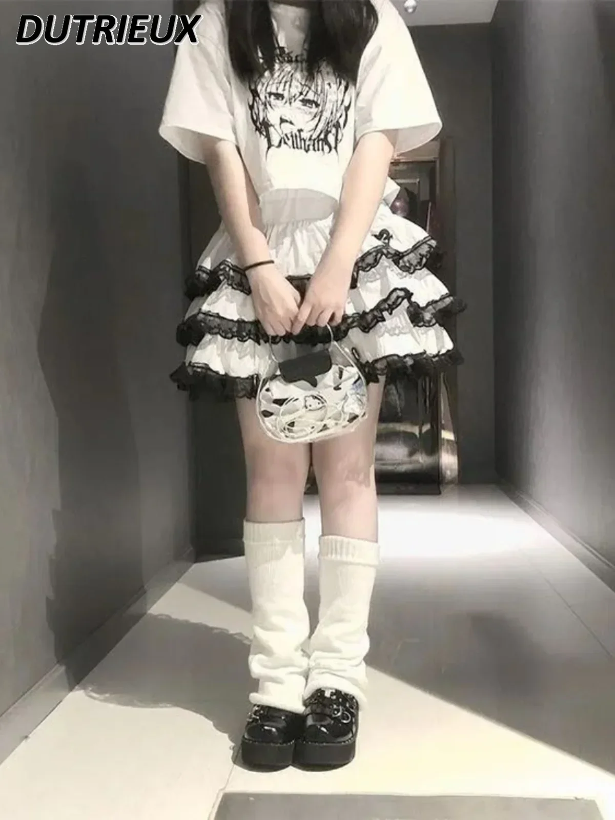 Japanese Style Sweet and Cute Girls Wild White Mini Skirt Stitching Cake Hot Girl Y2k Pettiskirt Lace Edge Color Matching Skirts
Japanese Style Sweet and Cute Girls Wild White Mini Skirt Stitching Cake Hot Girl Y2k Pettiskirt Lace Edge Color Matching Skirts