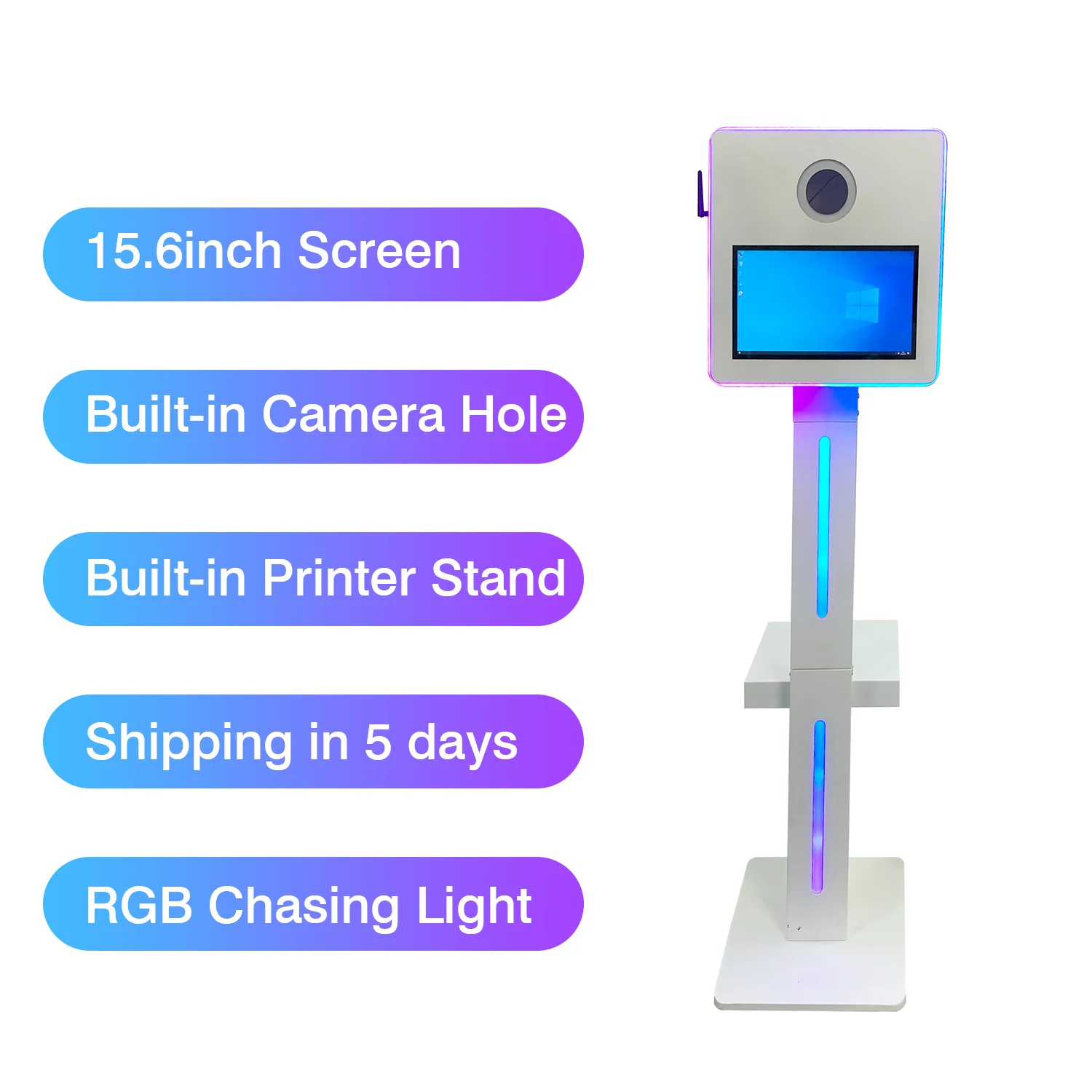 Rossmine Portable Split DSLR Photo Booth Camera RGB Lighting Aircraft-Grade Metal Construction Remote/Manual Control Selfie
Rossmine Portable Split DSLR Photo Booth Camera RGB Lighting Aircraft-Grade Metal Construction Remote/Manual Control Selfie