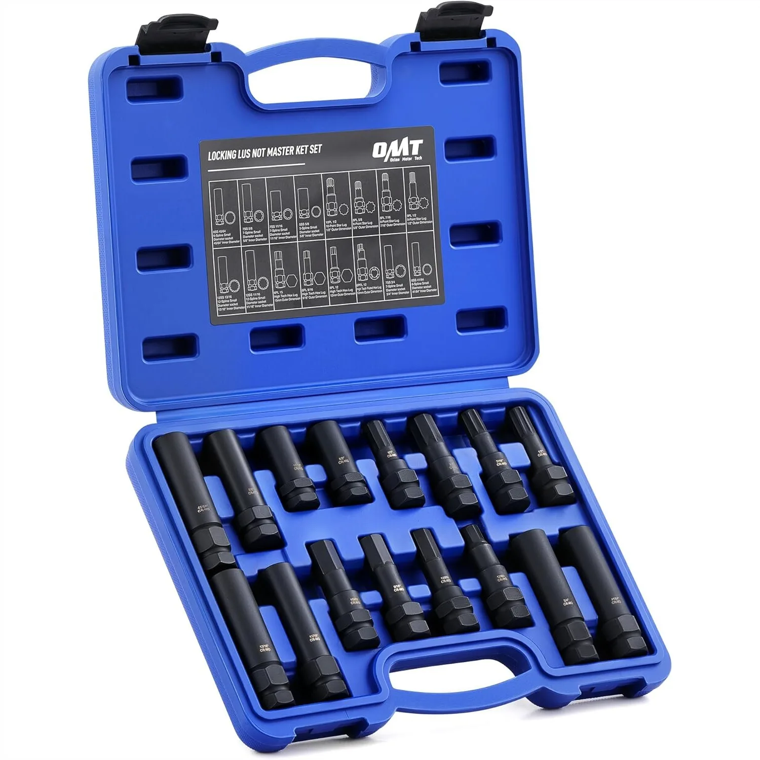 16pc Locking Lug Nut Master Key Set for Removing Spline Star Hex & Fluted Hex Lug Nuts with SAE & Metric Sizes
16pc Locking Lug Nut Master Key Set for Removing Spline Star Hex & Fluted Hex Lug Nuts with SAE & Metric Sizes