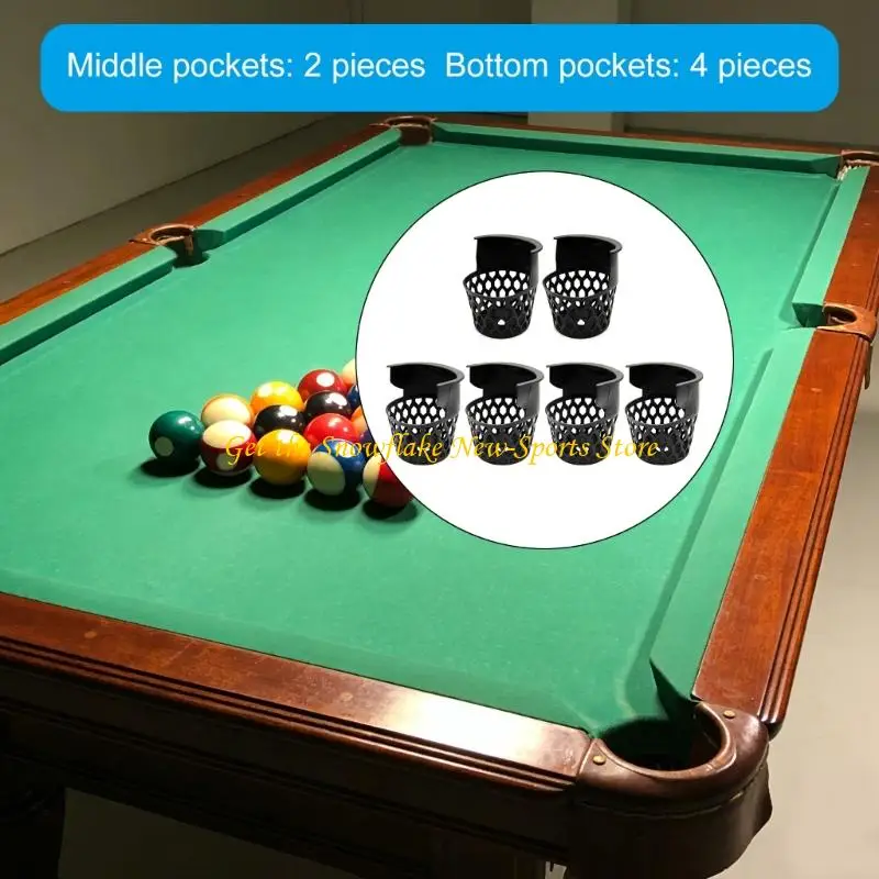 E56D Pack of 6 Pool Table Pockets 2 Center and 4 Corner Bags for Easy Installation
E56D Pack of 6 Pool Table Pockets 2 Center and 4 Corner Bags for Easy Installation