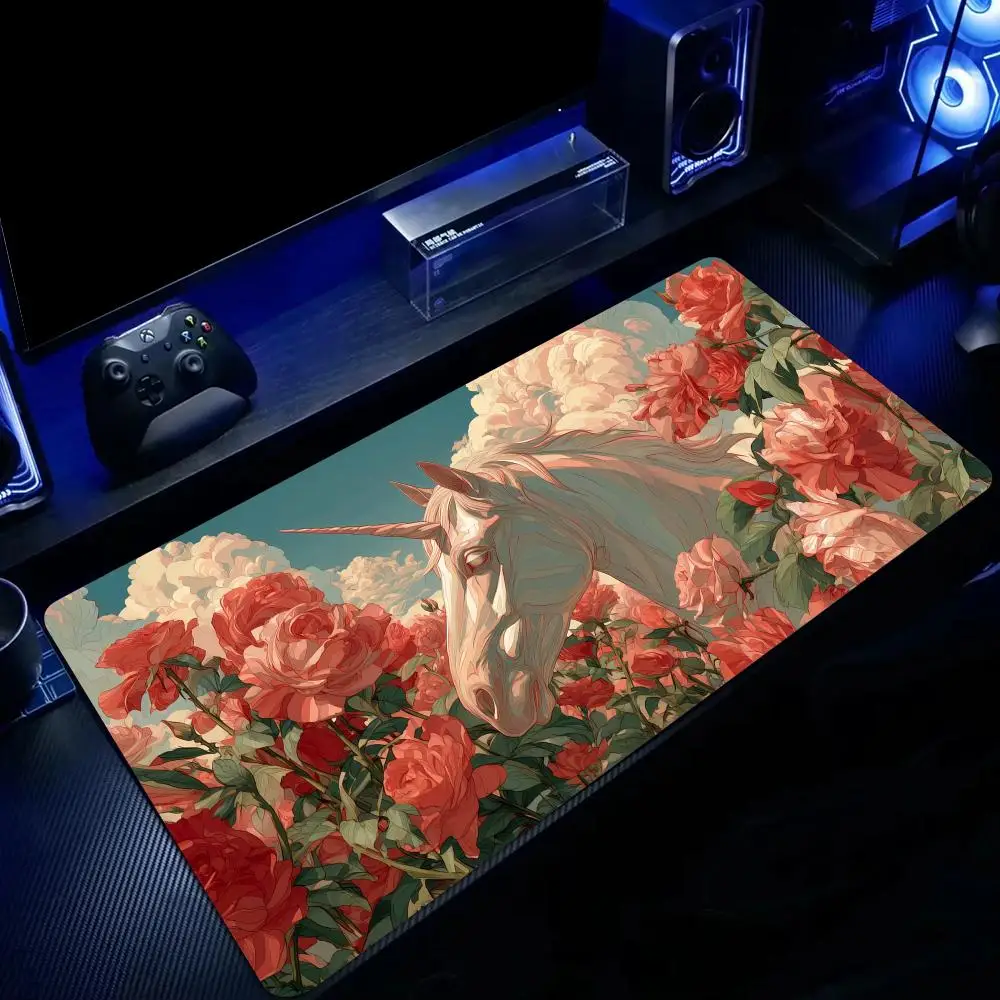 Romantic rose and unicorn design large Mouse Pad Desk Mat Non-Slip Stitched Edge office mat Gaming pad Computer mouse pads
Romantic rose and unicorn design large Mouse Pad Desk Mat Non-Slip Stitched Edge office mat Gaming pad Computer mouse pads