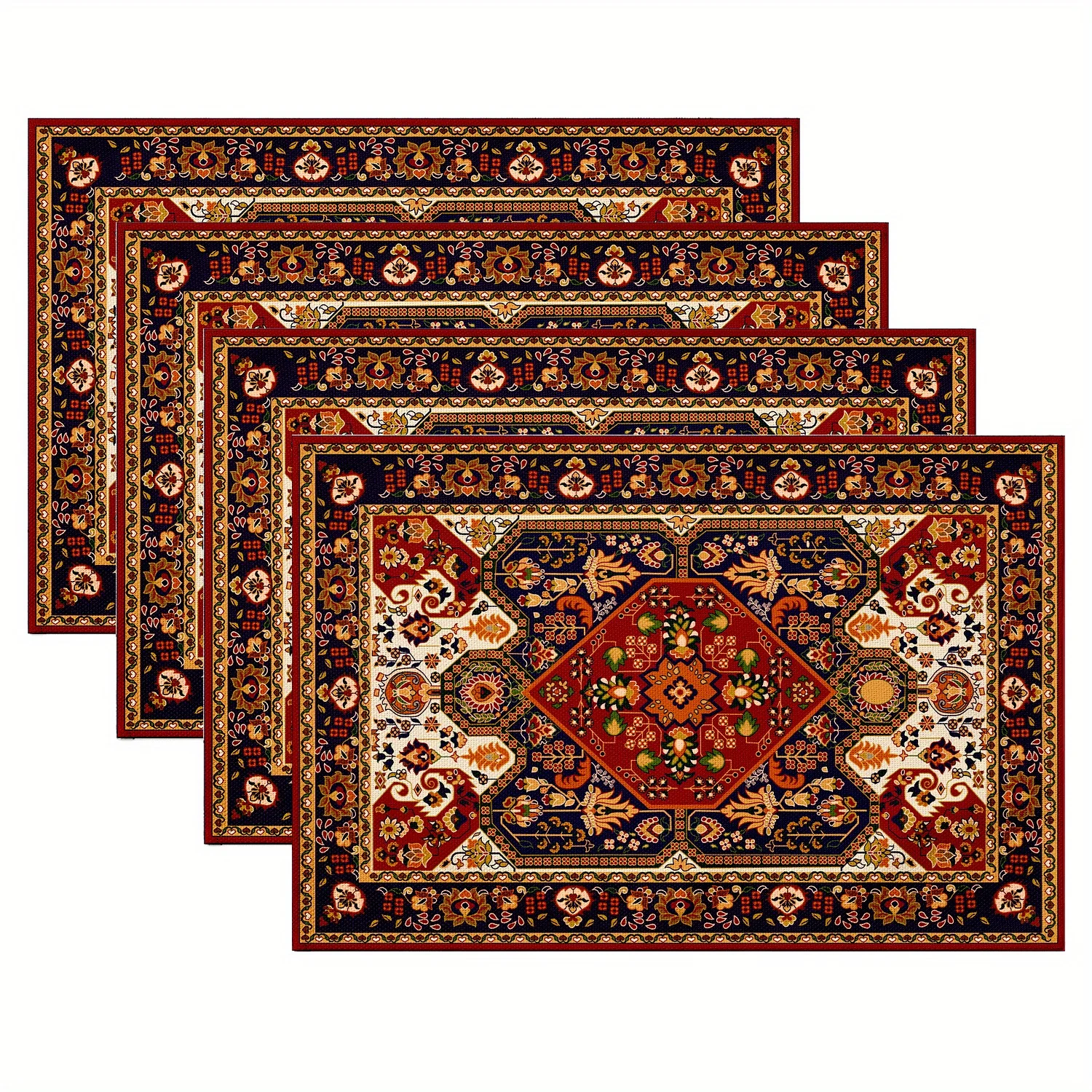 Turkish Art Design Woven Polyester Placemats, Hand Washable, Rectangular Table Mats for Home & Kitchen Decor,Hand Wash Only
Turkish Art Design Woven Polyester Placemats, Hand Washable, Rectangular Table Mats for Home & Kitchen Decor,Hand Wash Only