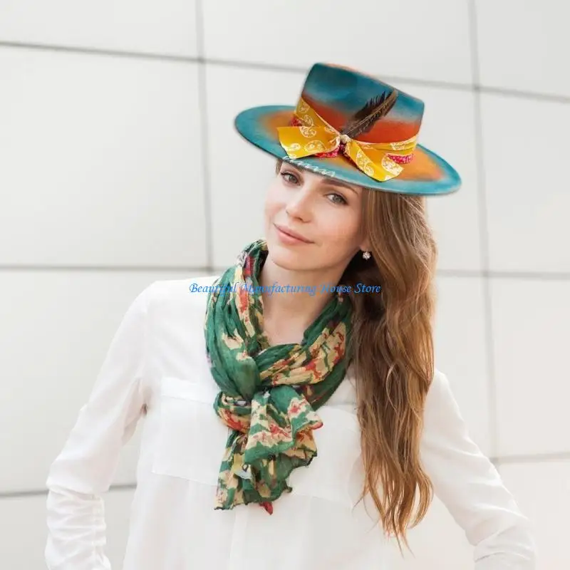 E56A Homburg Wool Classical Styling Hat Gifts for Boyfriend Hat Wide Brimmed Unisex Wear for Gatherings Photo Props 
E56A Homburg Wool Classical Styling Hat Gifts for Boyfriend Hat Wide Brimmed Unisex Wear for Gatherings Photo Props