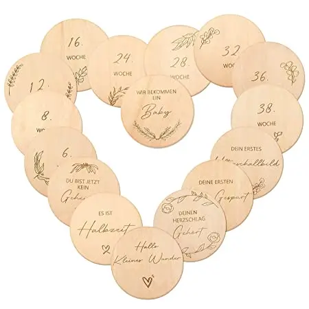 German Wooden Milestone Cards Pregnancy 32 Milestones Cards for Pregnant Women Gift for Expectant Mothers
German Wooden Milestone Cards Pregnancy 32 Milestones Cards for Pregnant Women Gift for Expectant Mothers