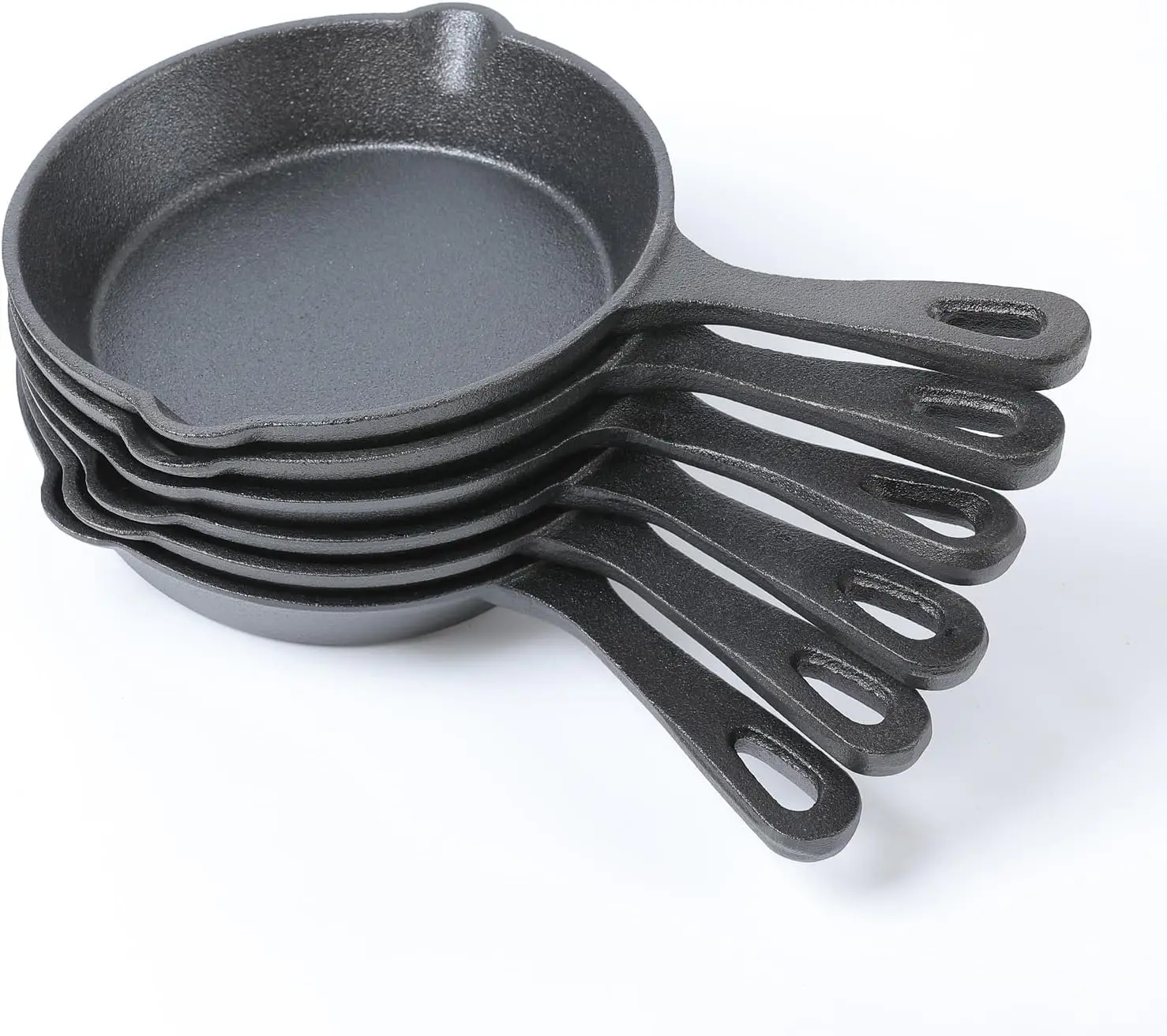 Cast Iron Skillet Set 6 Pcs, 6 Inch Mini Frying Pan, Pre-Seasoned Round Pan for Oven Stove Campfire
Cast Iron Skillet Set 6 Pcs, 6 Inch Mini Frying Pan, Pre-Seasoned Round Pan for Oven Stove Campfire