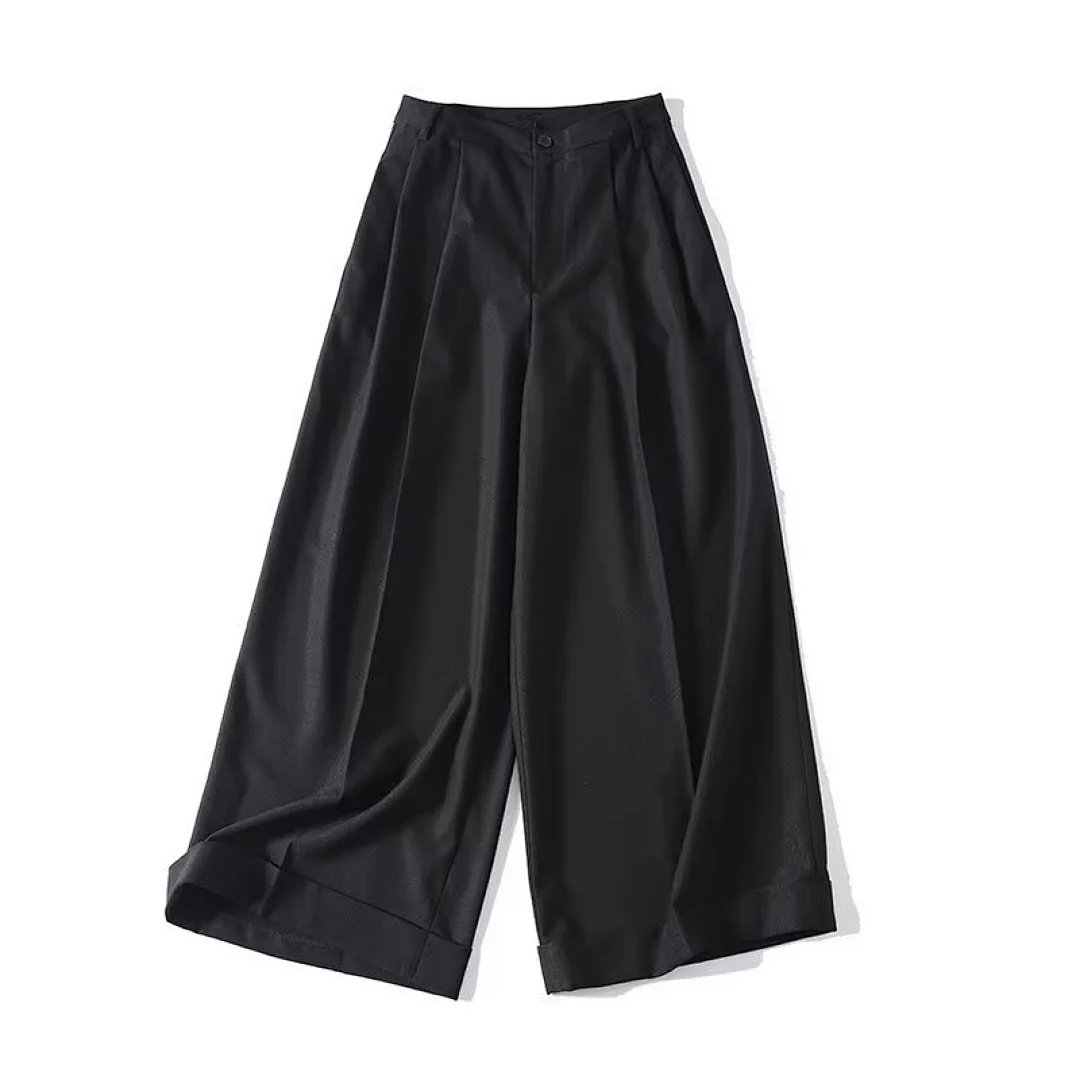 Maxdutti 2026 Summer High Waist Wide Leg Pants For Woman Black Color Cropped Pants Women's Pants And Trousers Woman clothes
Maxdutti 2026 Summer High Waist Wide Leg Pants For Woman Black Color Cropped Pants Women's Pants And Trousers Woman clothes