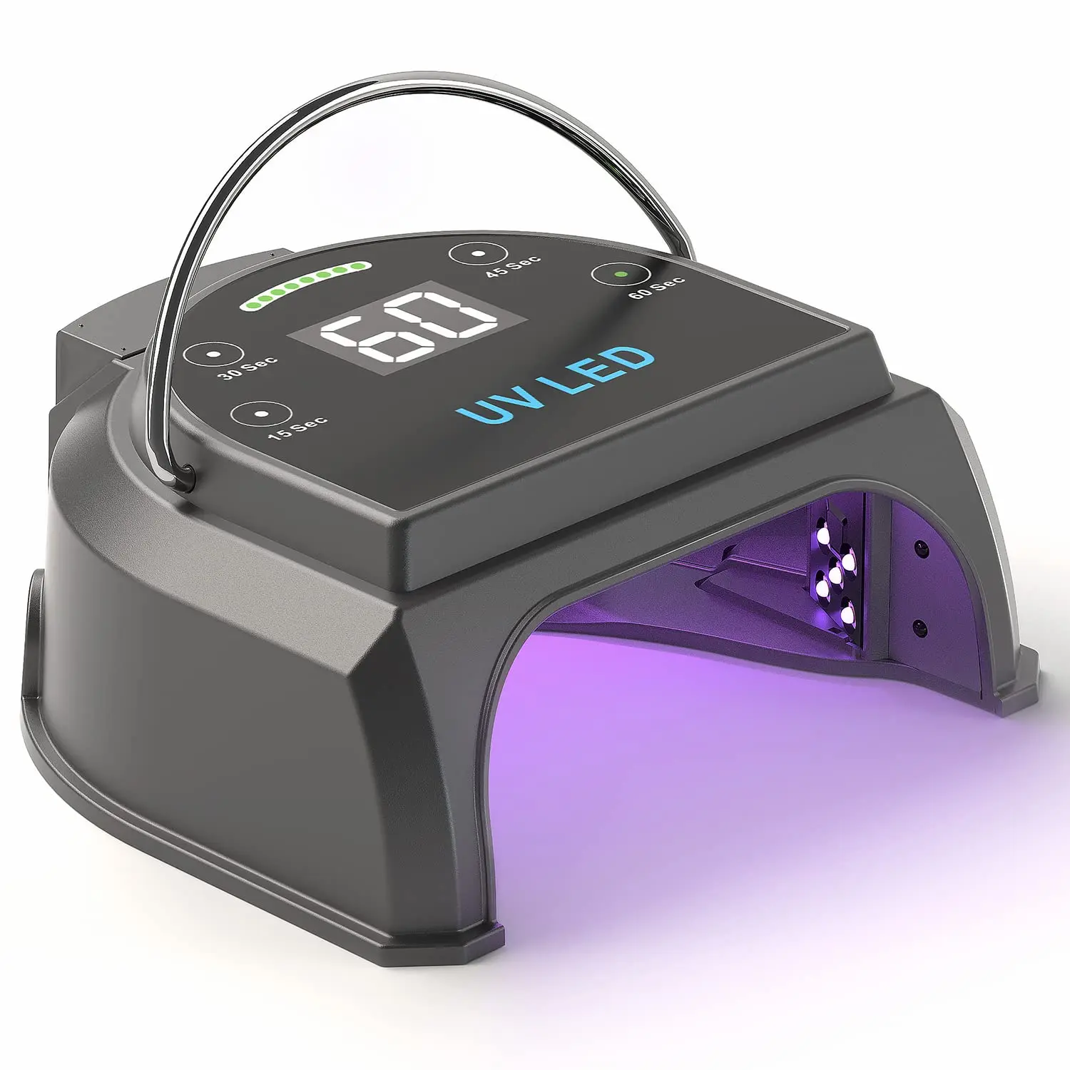 80W Cordless UV LED Nail Lamp with 45 Beads, Rechargeable Battery, Portable Gel Nail Curing Dryer for Salon or Home, Black
80W Cordless UV LED Nail Lamp with 45 Beads, Rechargeable Battery, Portable Gel Nail Curing Dryer for Salon or Home, Black