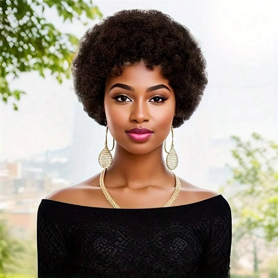 Kinky Curly Afro Wigs for Black Women Short Pixie Cut Wigs Human Hair Daily Wear Beginner Friendly Easy Install Machine Made Wig
Kinky Curly Afro Wigs for Black Women Short Pixie Cut Wigs Human Hair Daily Wear Beginner Friendly Easy Install Machine Made Wig