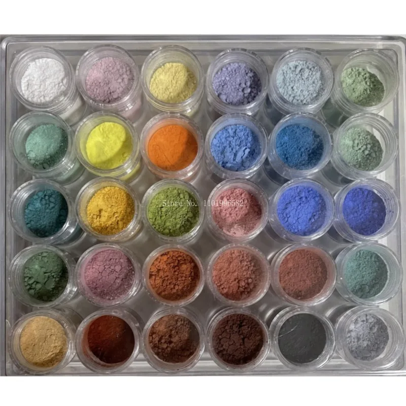 5g 30-color Set Powdery Painted Enamel Glaze High Temperature Pigment Portrait Landscape Hand-painted Enamel Painting Creation
5g 30-color Set Powdery Painted Enamel Glaze High Temperature Pigment Portrait Landscape Hand-painted Enamel Painting Creation