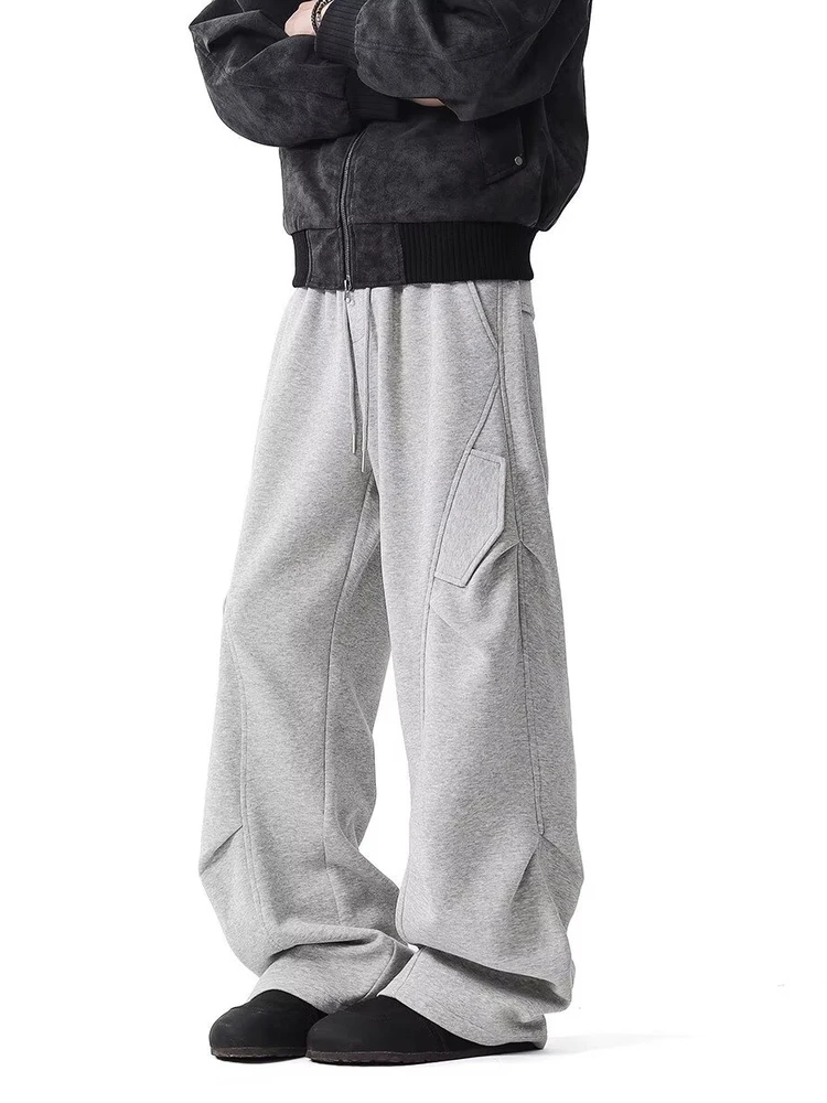 Американские спортивные брюки унисекс из плотной ткани с плиссировкой, свободного кроя, прямые штанины, осенние, модные
Американские спортивные брюки унисекс из плотной ткани с плиссировкой, свободного кроя, прямые штанины, осенние, модные