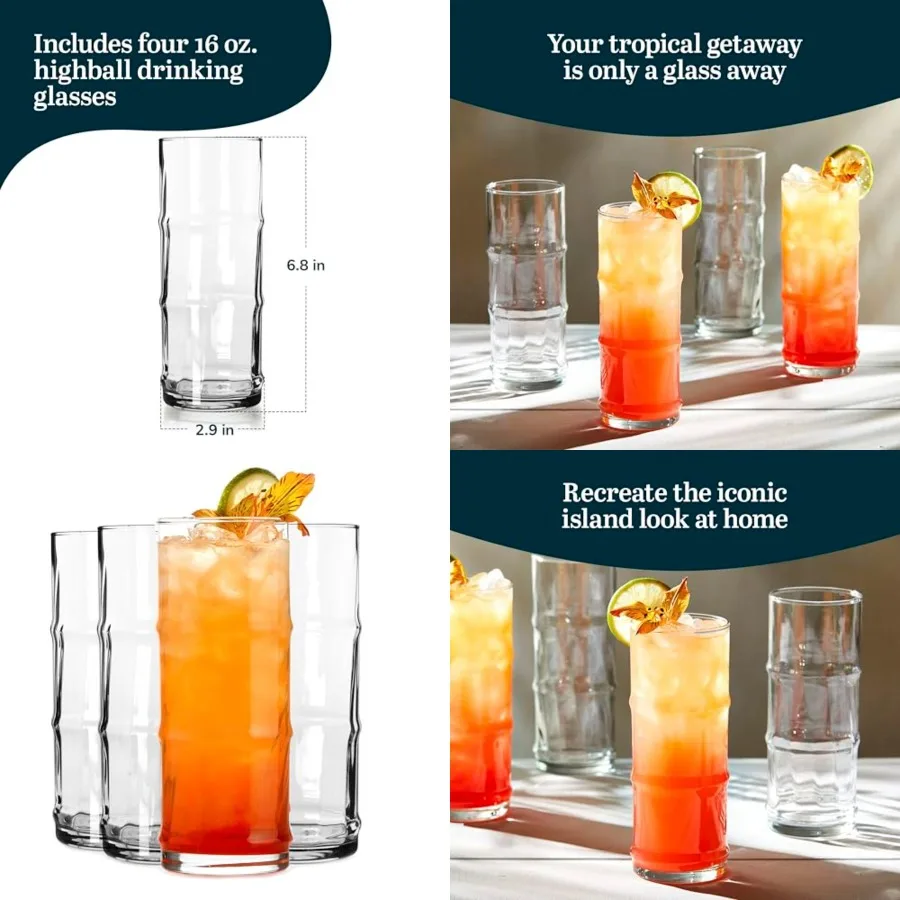Highball Drinking Glasses, Iconic 16 Oz Tall Cocktail Glasses Set of 4, Modern Highball Cocktail Glasses
Highball Drinking Glasses, Iconic 16 Oz Tall Cocktail Glasses Set of 4, Modern Highball Cocktail Glasses