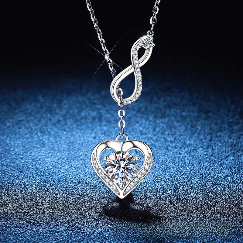 Europe and america cross border925Sterling Silver3Carat Moissanite Necklace with Tassel Heart Design for Valentine's Day Women
Europe and america cross border925Sterling Silver3Carat Moissanite Necklace with Tassel Heart Design for Valentine's Day Women