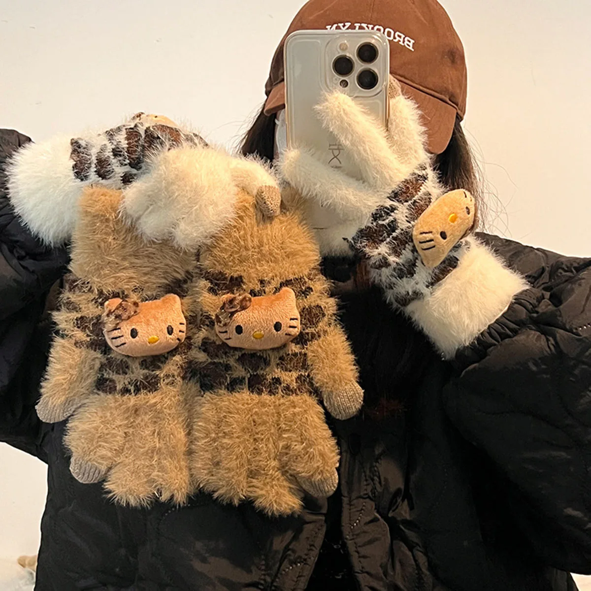 Cute Kitty Cartoon Knitted Plush Five Finger Gloves HelloKitty Cute Cartoon Plush Gloves Christmas Gift
Cute Kitty Cartoon Knitted Plush Five Finger Gloves HelloKitty Cute Cartoon Plush Gloves Christmas Gift