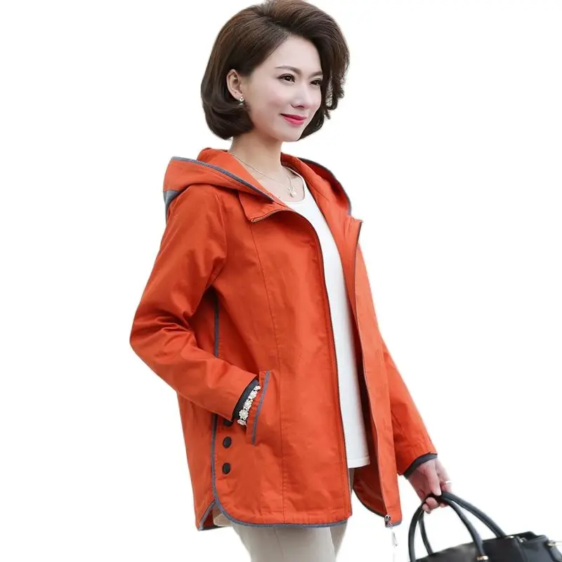 2022 New Coat Mother Wear Spring Autumn Jacket Female Fashion Hooded Top Loose Windbreaker Middle Elderly Women's Trench Outwear
2022 New Coat Mother Wear Spring Autumn Jacket Female Fashion Hooded Top Loose Windbreaker Middle Elderly Women's Trench Outwear