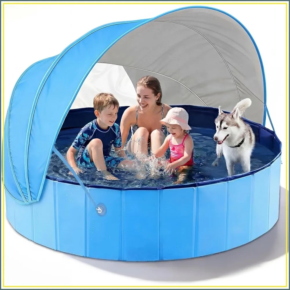 Foldable Baby Pool with Canopy - Sun Shade, Portable Kiddie Pool for Toddlers, Kids, Dogs, Ball Pit, Backyard Water Play
Foldable Baby Pool with Canopy - Sun Shade, Portable Kiddie Pool for Toddlers, Kids, Dogs, Ball Pit, Backyard Water Play