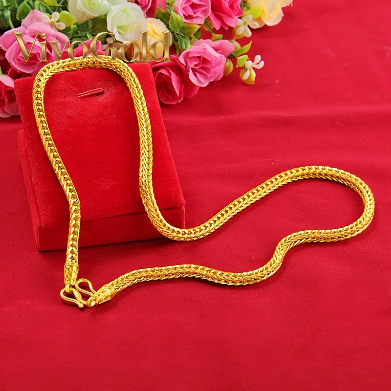 VivoGold9999 genuine gold men's jewelry keel chain necklace 24K gold bracelet
VivoGold9999 genuine gold men's jewelry keel chain necklace 24K gold bracelet
