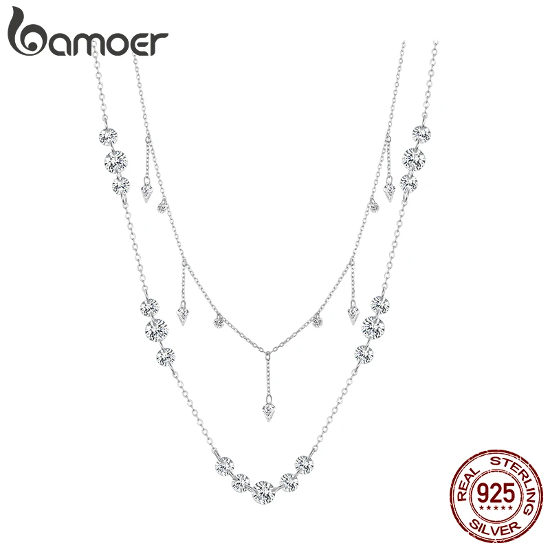 Bamoer 925 Sterling Silver Dainty Necklaces for Women Cubic Zirconia Choker Pendant Simple CZ Necklace Trendy Jewelry Gifts
Bamoer 925 Sterling Silver Dainty Necklaces for Women Cubic Zirconia Choker Pendant Simple CZ Necklace Trendy Jewelry Gifts