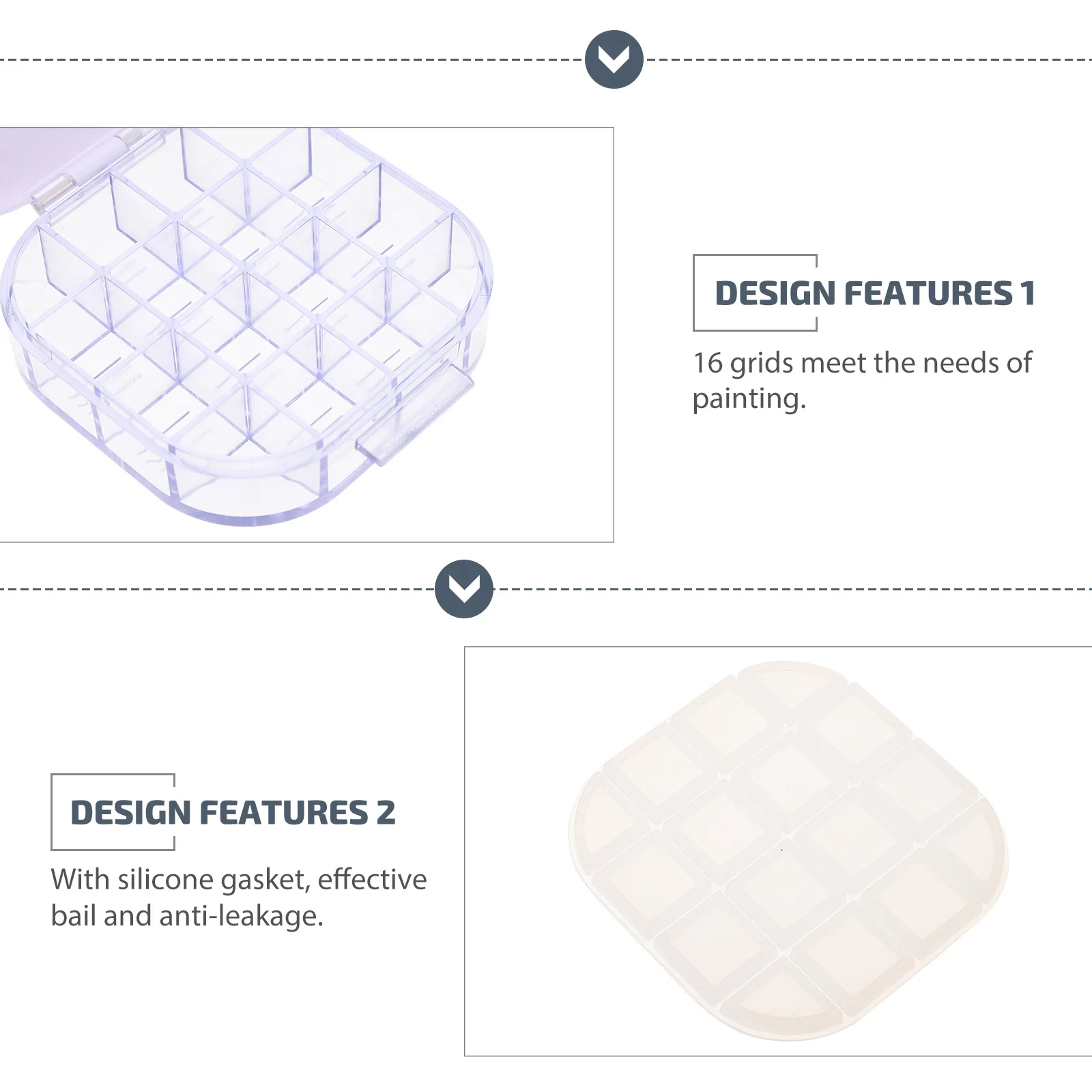 2Pcs Watercolor Pigment Box 16-Grid Practical Color Mixing Tray for Artists Students Painting Tools Art Paint Holder
2Pcs Watercolor Pigment Box 16-Grid Practical Color Mixing Tray for Artists Students Painting Tools Art Paint Holder