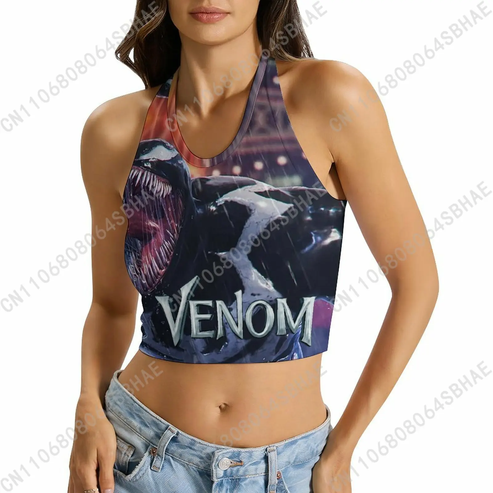 Marvel Venom Custom Photo Women's Halter Top Personalized Picture Tie Back Cami Upload Your Gift Wife Girlfriend Cosplay
Marvel Venom Custom Photo Women's Halter Top Personalized Picture Tie Back Cami Upload Your Gift Wife Girlfriend Cosplay