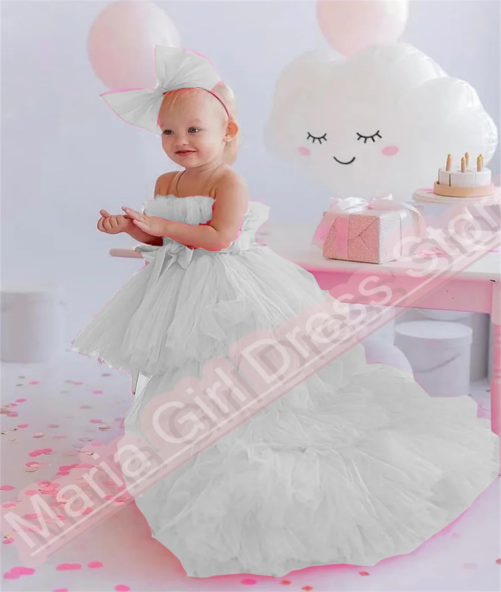 White Wedding Flower Girl Dress For Asymmetric Length Tulle Puffy Layered Sleeveless Bright First Eucharistic Birthday Gown
White Wedding Flower Girl Dress For Asymmetric Length Tulle Puffy Layered Sleeveless Bright First Eucharistic Birthday Gown
