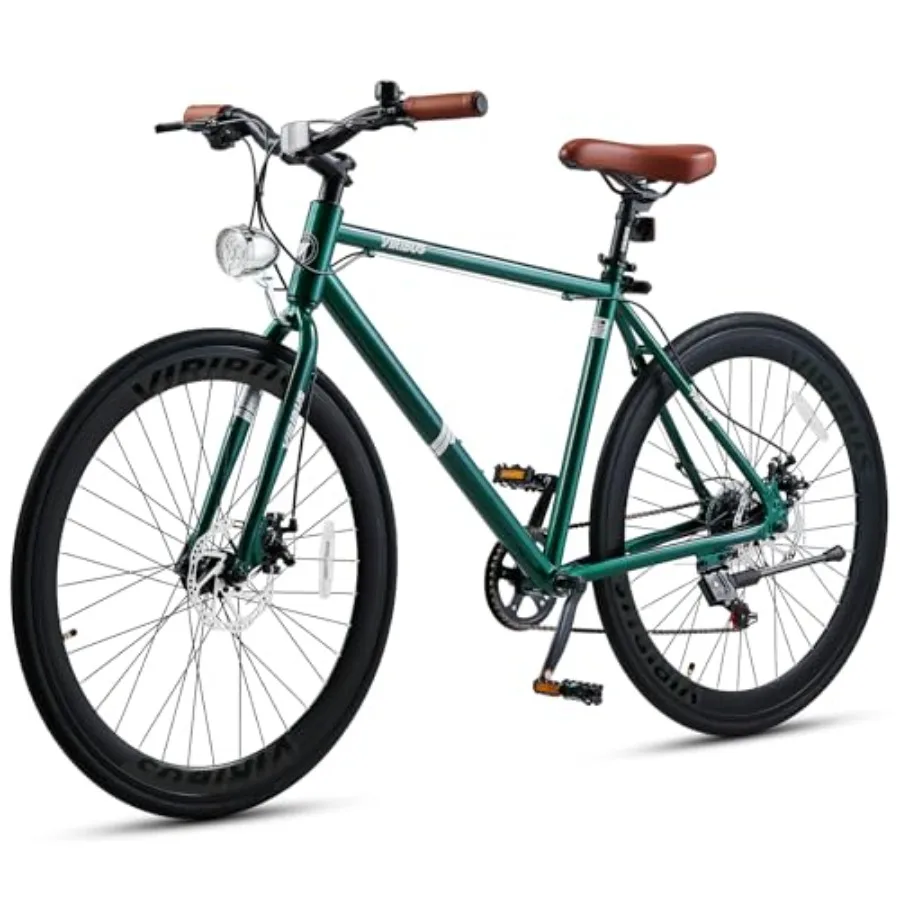 Hybrid Bikes for city commuting and tall adults, lightweight aluminum frame, black/gray, 28-inch 700C wheels, 7-speed drivetrai
Hybrid Bikes for city commuting and tall adults, lightweight aluminum frame, black/gray, 28-inch 700C wheels, 7-speed drivetrai