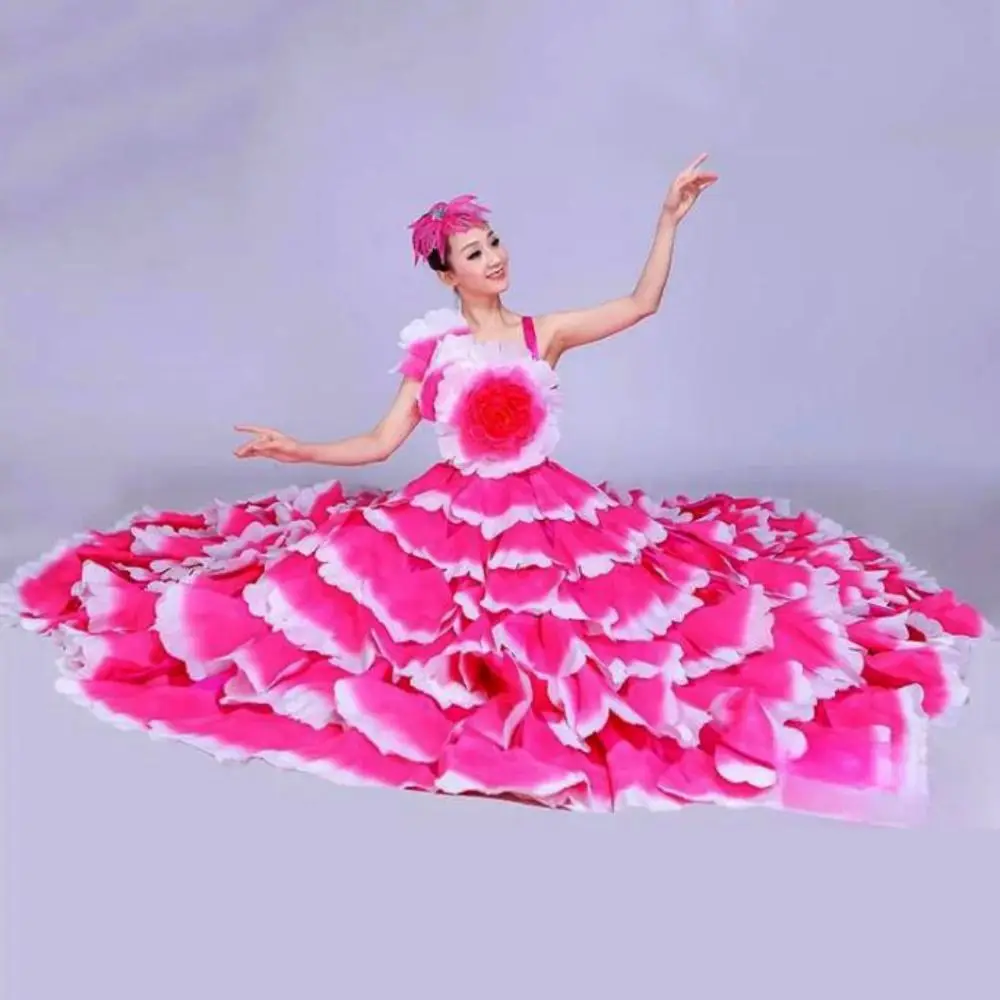 High Quality 180-360 Degree Big Swing Petal Skirt 3 Colors S M L XL Women Opening Dance Long Dress Spanish Flamenco Dress
High Quality 180-360 Degree Big Swing Petal Skirt 3 Colors S M L XL Women Opening Dance Long Dress Spanish Flamenco Dress