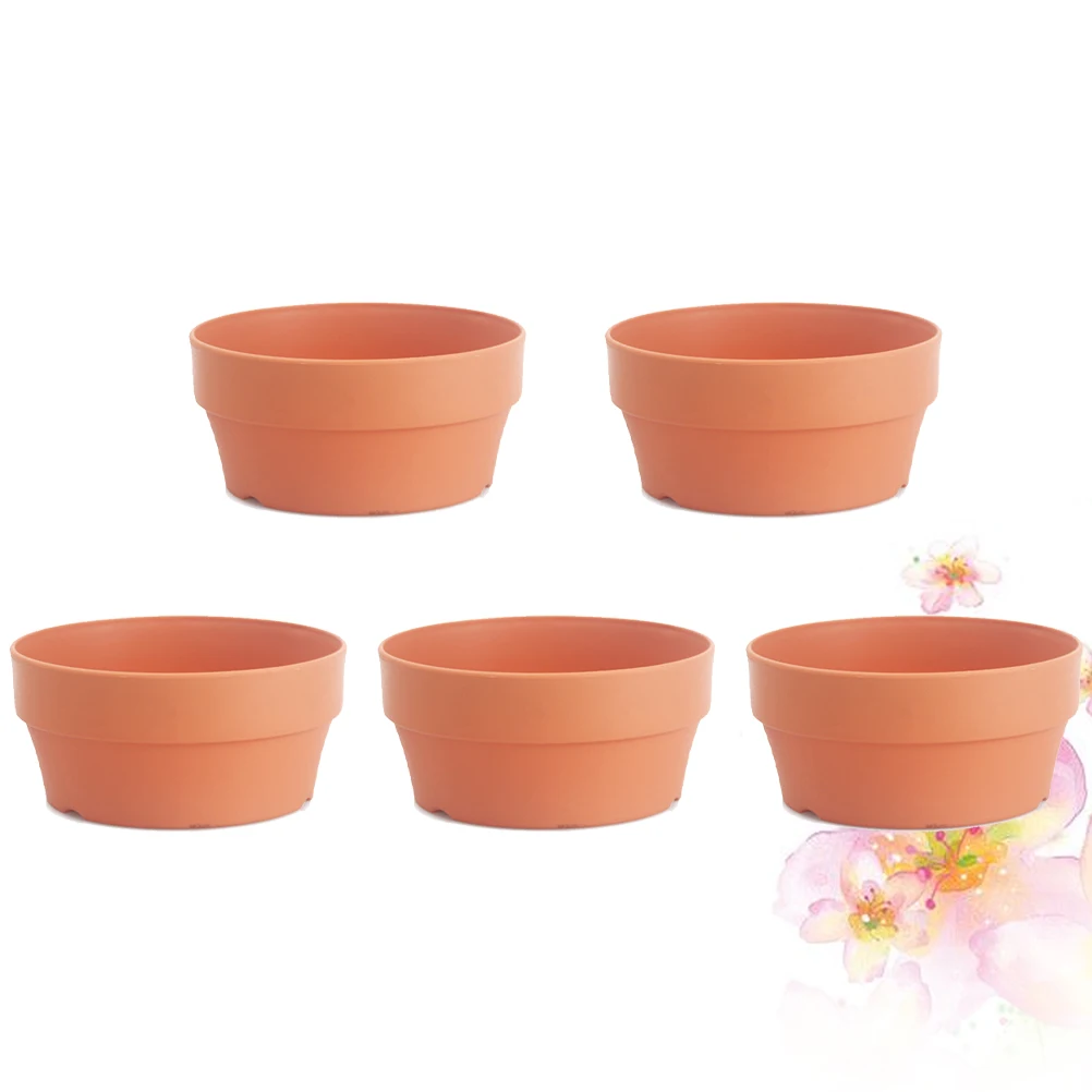 Imitation Clay Flower Pots Durable Plastic Bonsai Planter Garden Supplies Use Orange Containers
Imitation Clay Flower Pots Durable Plastic Bonsai Planter Garden Supplies Use Orange Containers